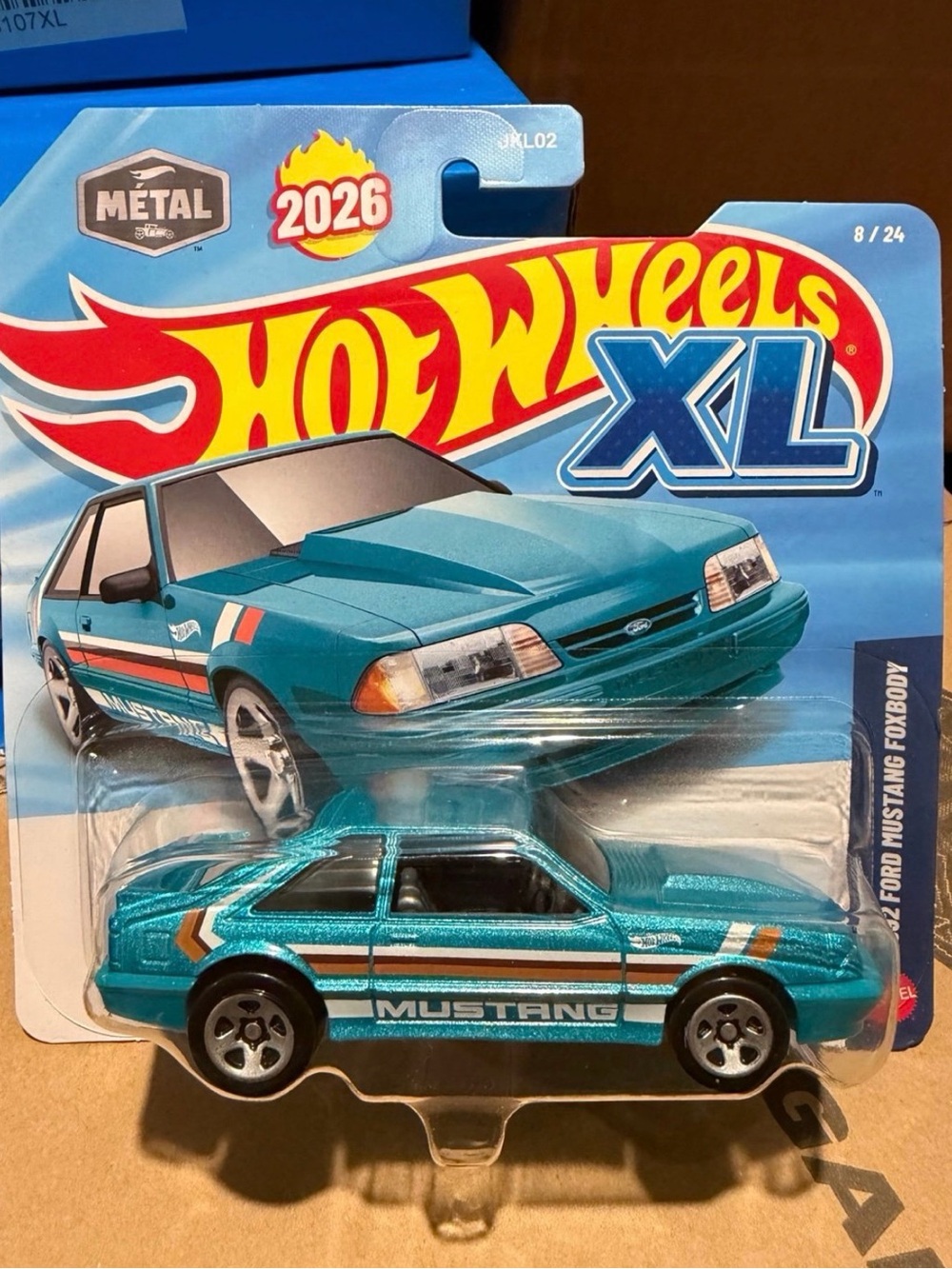 2026 HOT WHEELS XL SERIES GREEN 1992 FORD MUSTANG FOXBODY 1:43 SCALE DIECAST NEW